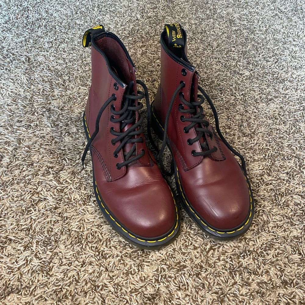 Cherry red doc martens